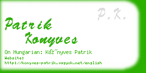 patrik konyves business card